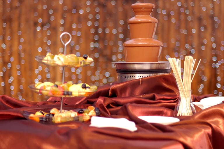 chocolate fountain γάμος
